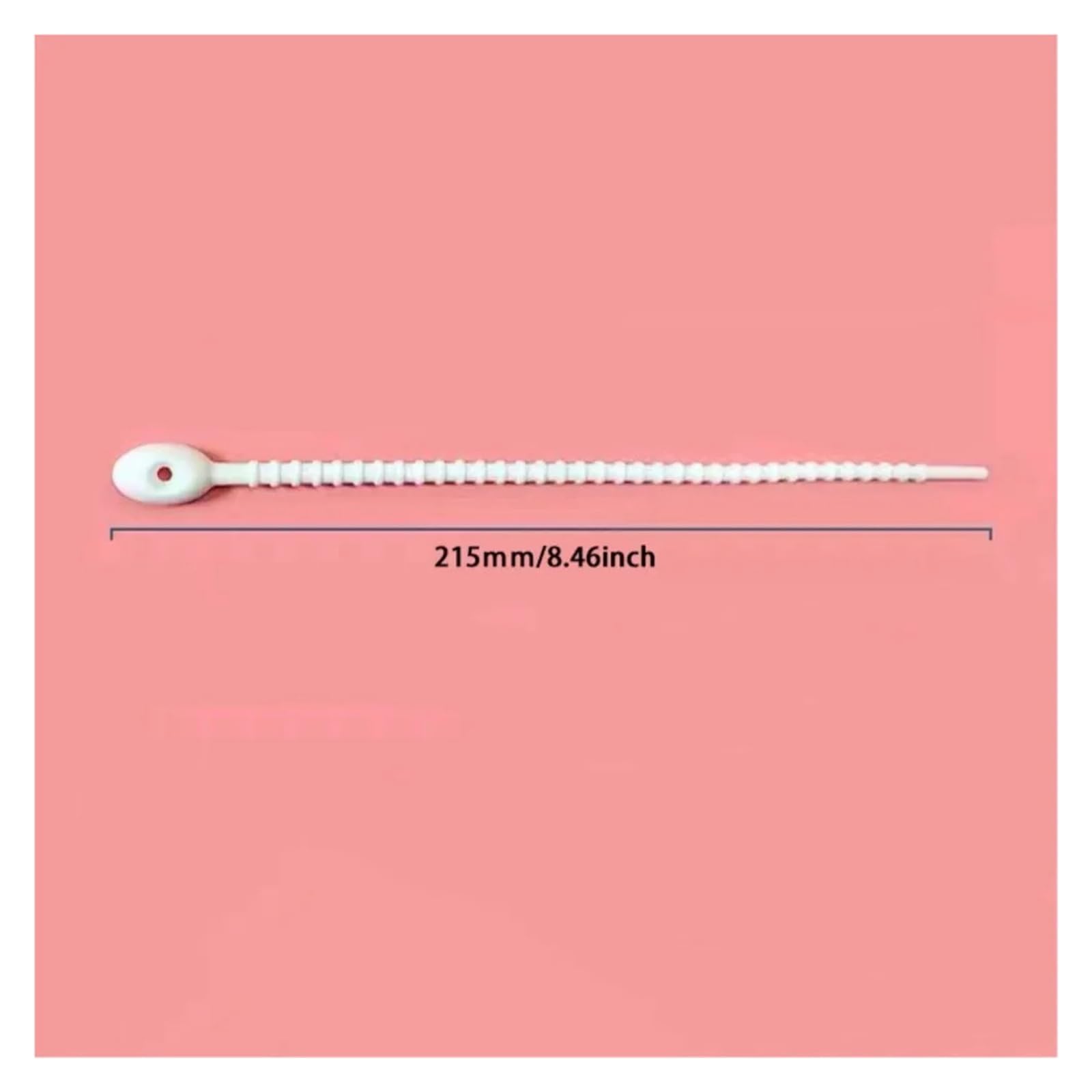 Datenkabelbinder, wiederverwendbar, Silikon, Kabelwickler, Aufbewahrungshalter, Kabelhalter, Tasche, Clip, Befestigung, Datenleitung, Universalbinder für Kabelorganisation (215 mm, Rosa), 100 Stück