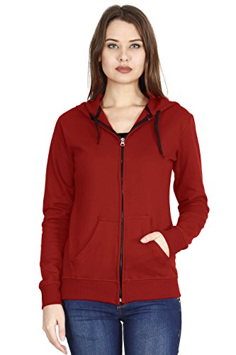 Image of Ideation Women's Cotton Full Zipper Sweatshirt Hoodies with Kangaroo Pocket