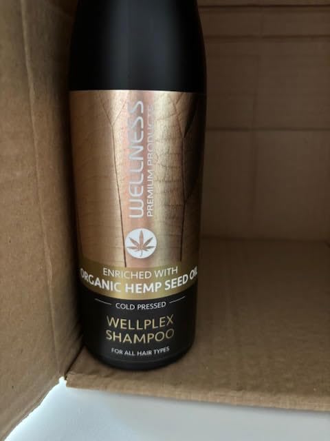 Wellness Premium Wellplex Hemp Infused Repair Shampoo | Restorative Formula for Damaged & Color-Treated Hair | Hydrates & Strengthens with Organic Hemp Seed Oil & Hyaluronic Acid | Vegan 500ml