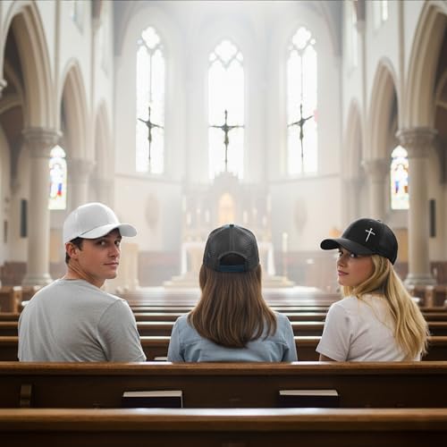 Image of Christian Hats for Men Women,Jesus Cross Hat Religious Best Gifts for Birthday /Christmas