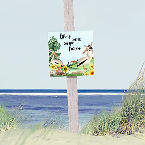 Plaque rétro en bois pélican pour raviver l'esprit de campagne - 5