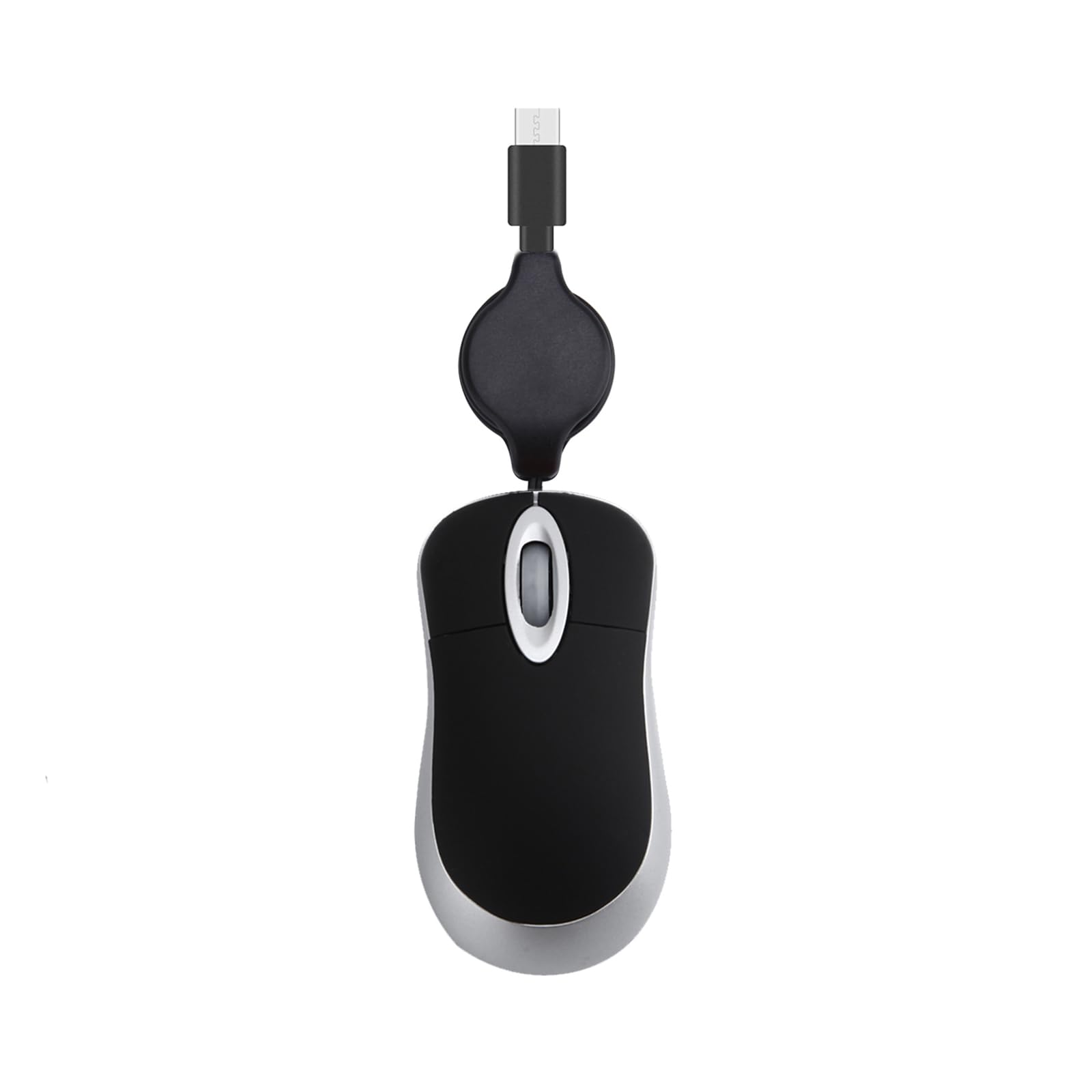 NVOQILIN USB C Corded Mouse Retractable Cable Small Mouse for 1000DPI Travel Mouse PC Desktop Notebook