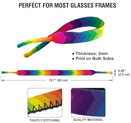 Image of WIRESTER Fashion Eyeglasses Strap, Floating Sunglass Holder Strap, Safety Flexible Neoprene Eyewear Retainer for Men Women