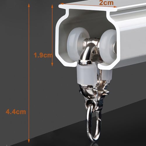 Tringle à rideau simple rail alu pour suspension rideau long 7m