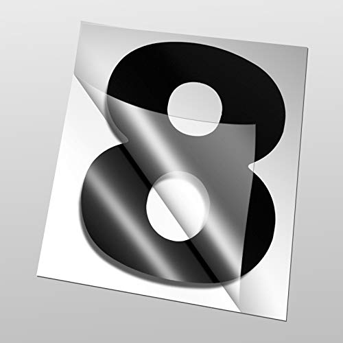 Image of 2 Sets Vinyl Numbers Stickers Self-Adhesive Window Numbers Stickers Die Cut Waterproof Mailbox Number Decals with Scraper for Mailbox Window Car Door Truck House Indoor Outdoor (Black,4 Inch)