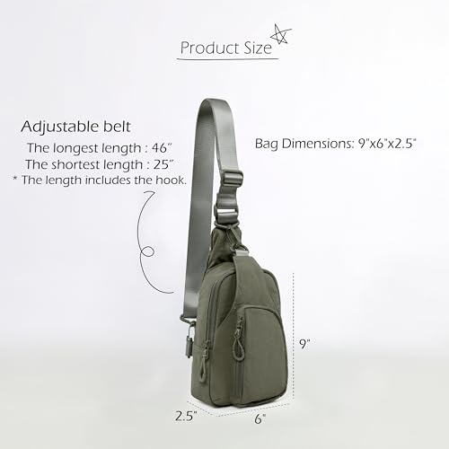 Image of ODODOS Sling Bag with Adjustable Straps Crossbody Chest Bag Lightweight Backpack for Casual Traveling Hiking