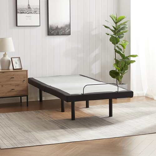 Image of Nestl Twin XL Adjustable Bed Frame with Massage and Wireless Remote, Electric Base with Head and Foot Incline, Zero Gravity, USB Ports, Under Bed LED, No Box Spring Needed