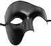 Produktbild Kapmore Venezianische Maske Herren Maskerade Maske Phantom der Oper Maske Maskenball Maske Kostüme Karneval Party Halloween (Schwarz)