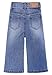 KIDSCOOL SPACE Baby Girsl Wide-Leg Jeans,Heart-shapped Leather Decoration Denim Pants,Deep Blue,3-4 Years
