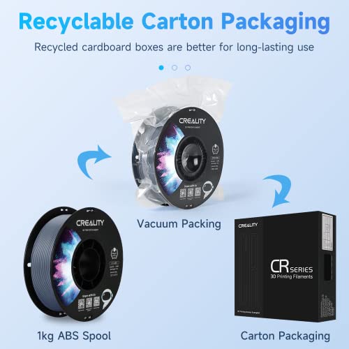 Image of Creality ABS Filament 1.75mm, 3D Printer Filament, No-Tangling, Strong Bonding and Overhang Performance Dimensional Accuracy + /-0.02mm, 2.2lbs /Spool