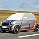 Halbgarage Autoabdeckung für Benz Smart Fortwo 2006-2025, Wasserdicht Sonnenschutz Thermomatten, Atmungsaktiv Autoplane Regen Sonne Schnee Auto Abdeckplane Abdeckung (Silber)