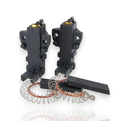 DL-pro Bosch Siemens 00639025 varioPerfect Maxx Serie 4 iQ100 iQ300 - Juego de 2 escobillas de carbón para motor con soporte de 6,3 mm AMP punto de color azul + sin soporte de 4,8 mm para lavadora