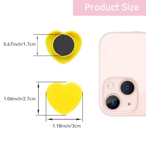 ZDZBLX Fridge Magnets, 30 Pack Strong Magnet, Mini Cute Heart-Shaped Yellow Magnets for Whiteboard Notice Board, Crafts - Image 3