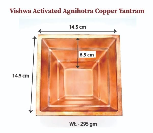 Image of Copper Havan Kund Set for Agnihotra, Havan &Daily Puja | Includes Copper kund, Stand, Tongs & Copper Bowl | Handmade Vedic Ritual kit
