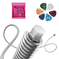 Premium Nickel-Wound Build(Soft hand feel): Crafted from precision nickel-wound guitar strings with anti-rust coating, these electric guitar strings provide a bright, balanced tone and exceptional tuning stability. The hex steel core ensures durabili...