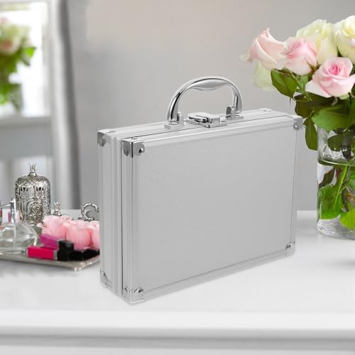 Holibanna Aluminium Alloy Tool Box with Lockable Design, Small Portable Tool Case Organizer with Ample Storage Space and Easy to Transport for Home and Travel Use — view 6