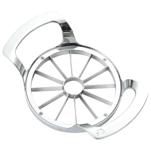 Profi Edelstahl Apfelteiler, Küchenwerkzeug für Obstzubereitung, teilt in 12 gleiche Stücke und entkernt, Obstschneider, Apfelentkerner, robust, Obstkern/Hobel, leichte Reinigung, Für Äpfel und Birnen