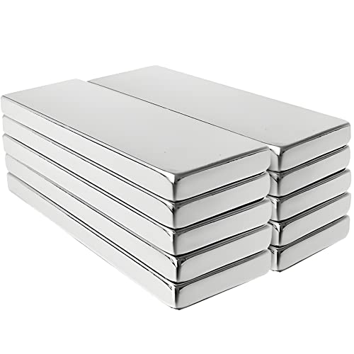 10 Stück Neodym Magnete - Starke Rechteck Magnete 40x10x3mm