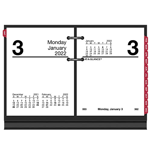 Feuilles mobiles pour calendrier de bureau 2022 compact noir E91950