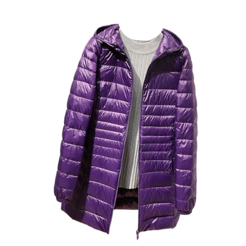 Women's Long Lightweight Down Coat Portable Storage Bag Hip Length