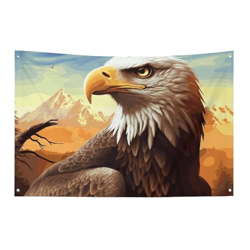 Drapeau de jardin saisonnier aigle pour votre décoration de cour - 2