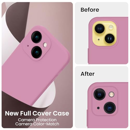 Image of FireNova Designed for iPhone 14 Case, Silicone Upgraded [Camera Protection] Phone Case, Soft Anti-Scratch Microfiber Lining Inside, 6.1 inch, Lilac Purple