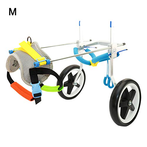 Homend Adjustable Dog Wheelchair (M), Hip Height:16"-20", Hind Legs Rehabilitation, Free Belly B