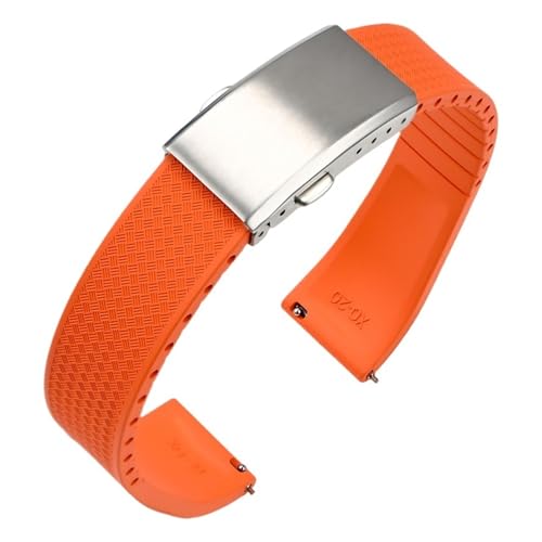 Bracelet de montre en caoutchouc fluoré anti-transpiration 20mm 22mm souple
