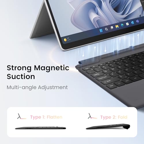Teclado Surface Pro 7 inalámbrico magnético compatible con Surface Pro 6 5 4 3 y 7 Plus 4