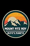Mount Fitz Roy: 6x9 inch travel size 120 pages lined journal / notebook.