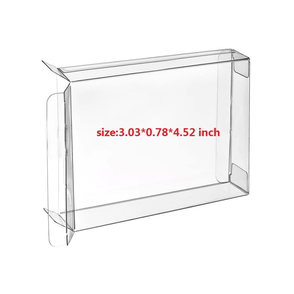 WICAREYO 10Pcs Clear Case Sleeve Protector for N64 Games Cartridge