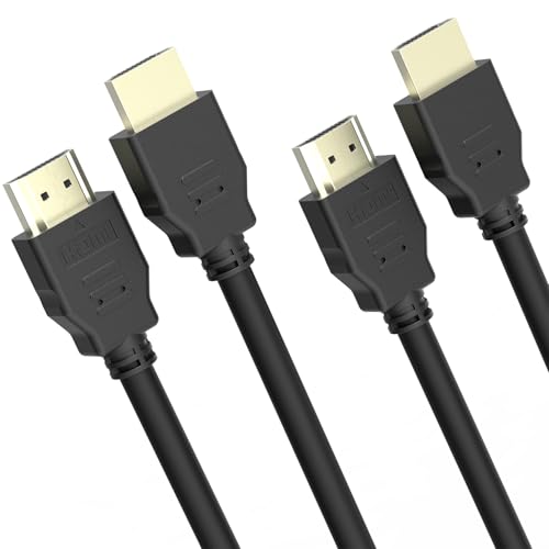 Image of Kado 5ft HDMI Cable 2-Pack, High Speed HDMI 1.4 Ethernet Male-to-Male 1.5m | 1920x1080 FHD 144Hz 100Hz 60Hz HDCP, Genuine Parts Made for Sceptre Monitor, TV, Gaming Console, PC, Laptop, Projector