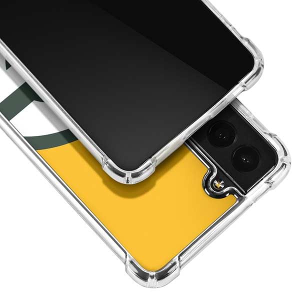 Skinit Clear Phone Case Compatible with Galaxy S21 Plus 5G - Officially Licensed NFL Green Bay Packers Large Logo Design