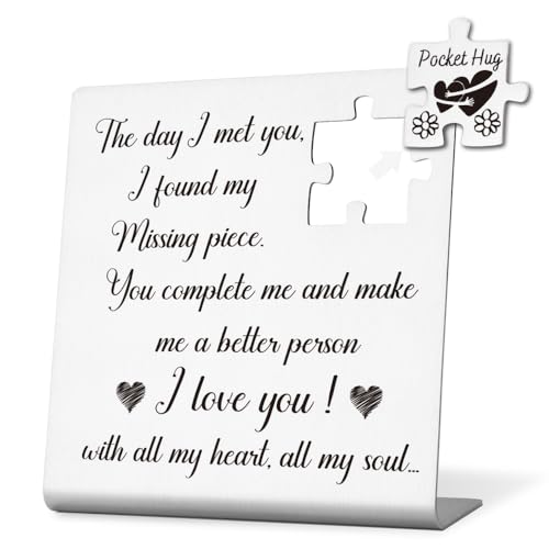 THRXOBN Escritorio decorativo de aniversario para hombres, regalos románticos para mujeres, regalos del día de San Valentín para él, letrero decorativo de escritorio, regalo de cumpleaños para marido,