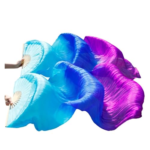 Éventails en soie danse du ventre 280x90cm en bambou pour spectacle