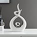 FJS Home Decor Modern Art Ceramic Statue Table Decorations for Dining Room Living Room Office Centerpiece (Small)