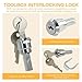 Nextpal Stainless Steel Tool Box Lock Replacement Set, Universal Drawer Lock with Keys 180° Rotation Compatible with Truck Toolbox Cabinet Storage Case(Fastening Tab and Keys, Cylinder) (1 Pack)