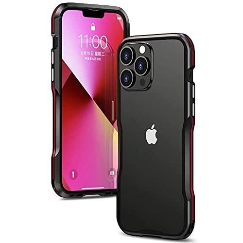 Henghui Iphone 13 Pro Aluminum Bumper Case Metal Frame Bumper Cover Shock Absorbent Slim Cool Design (13Pro, Lightblue) #TOP6