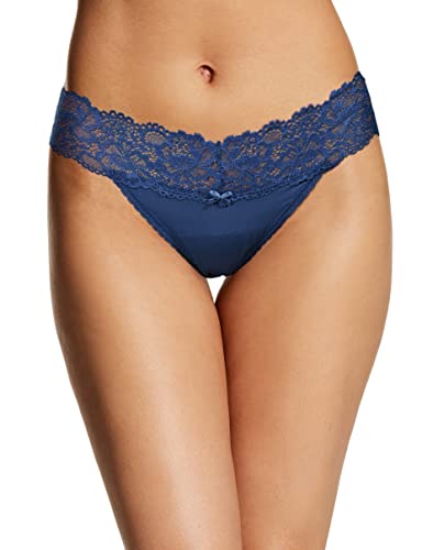 Maidenform Women's Sexy Must Haves Lace Thong Underwear, Navy Eclipse, 6