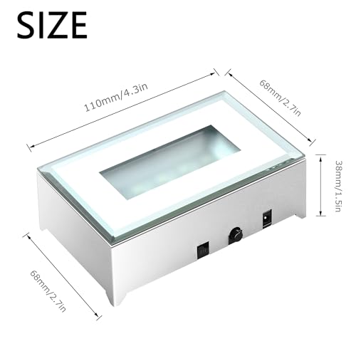 Image of IFOLAINA LED Light Base Multicolor Crystal Light Pedestal Color Show Stand Holiday Party Decoration Lighted Display Plate with Flat Top Surface for 3D Glass Art - Rectangle
