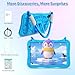 VOLENTEX 10 Inch Kids Tablet with Lanyard Case, Android 15 Tablets for Age 3-12, 32GB Educational Pad, 5G WIFI6,Parental Control, Dual Camera, 6000mAh, Bluetooth (Blue)