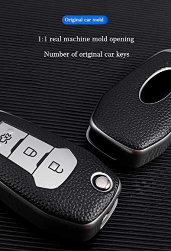 Image of JVCV Premium Soft TPU Leather Pattern Key Cover Compatible with Ford Endeavour Figo Aspire Freestyle 3 Button Folding Key (Silver)
