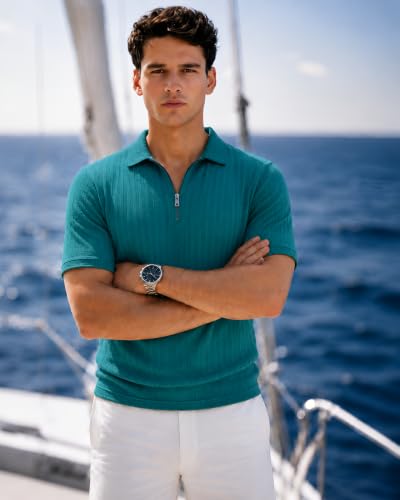 Image of Preneum Men's Polo T‑Shirt | Comfortable Rich Polycotton, Band Collar, Regular Fit | Stylish & Premium All Day Wear (Available in Plus Sizes)
