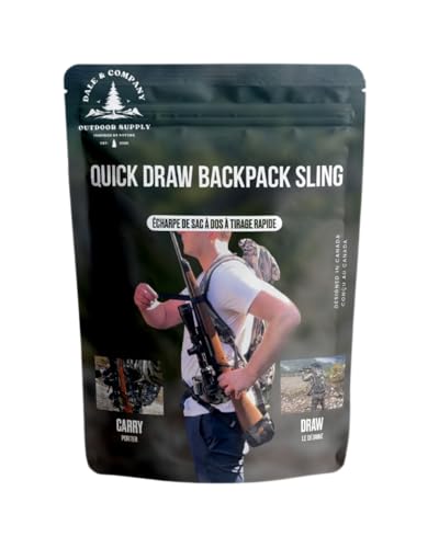 Dale & Company Quick Release Rifle Sling – Gun Sling for Rifle, Hands-Free Backpack Carry, Quick Draw Tactical Hunting Sling, Adjustable Nylon Gun Sling Attachment