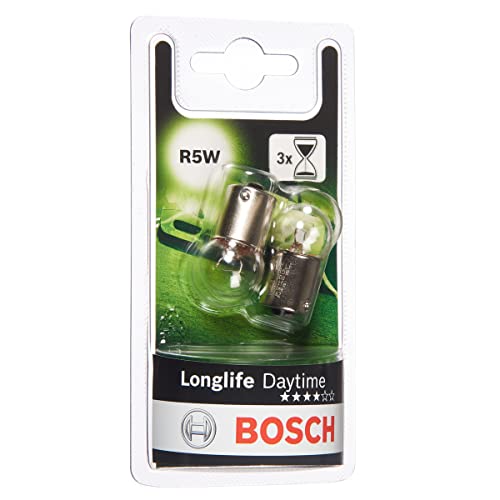 Bosch R5W Longlife Daytime Fahrzeuglampen - 12 V 5 W BA15s - 2 Stücke