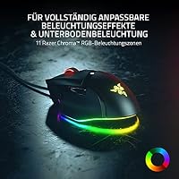 Razer Basilisk V3 - Kabelgebundene, anpassbare Gaming Maus mit Chroma RGB für PC / Mac (10+1 programmierbare Tasten, neigbares HyperScroll Mausrad, ergonomisches Design) Schwarz – Ansicht 4