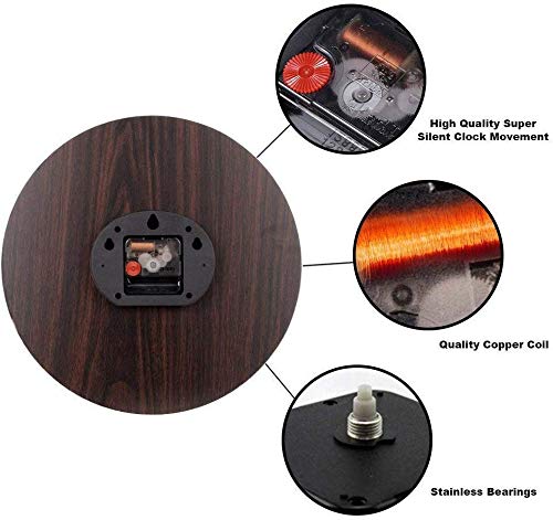 Moonluna Funny Cooking Chef With Dog Wood Wall Clock Decor For Bedroom Nursery Round Silent Clock For Women 12 Inches #TOP3