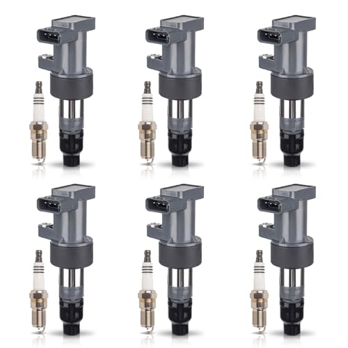 ENA Set of 6 Ignition Coil Pack 6 Platinum Spark Plug