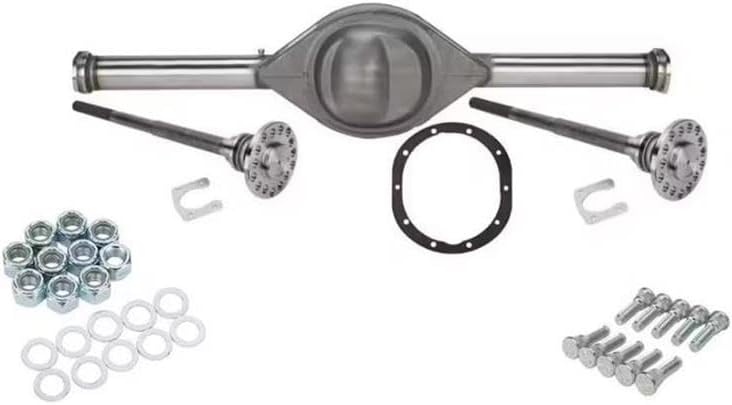 Speedway Motors Centered Ford 9-Inch Rear Axle Housing Kit w/ 52-Inch Width, 3" O.D. Reinforced Axle Tubes, Fabricated Steel Center Section, Includes Third Member Studs and T-Bolts