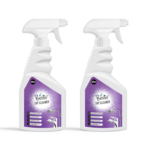Amazon Brand - Presto! Tap Cleaner | 1L (500 Ml X Pack of 2) | Limescale & Grime Fighter | For Bathroom, Kitchen, Sink Fitting Taps